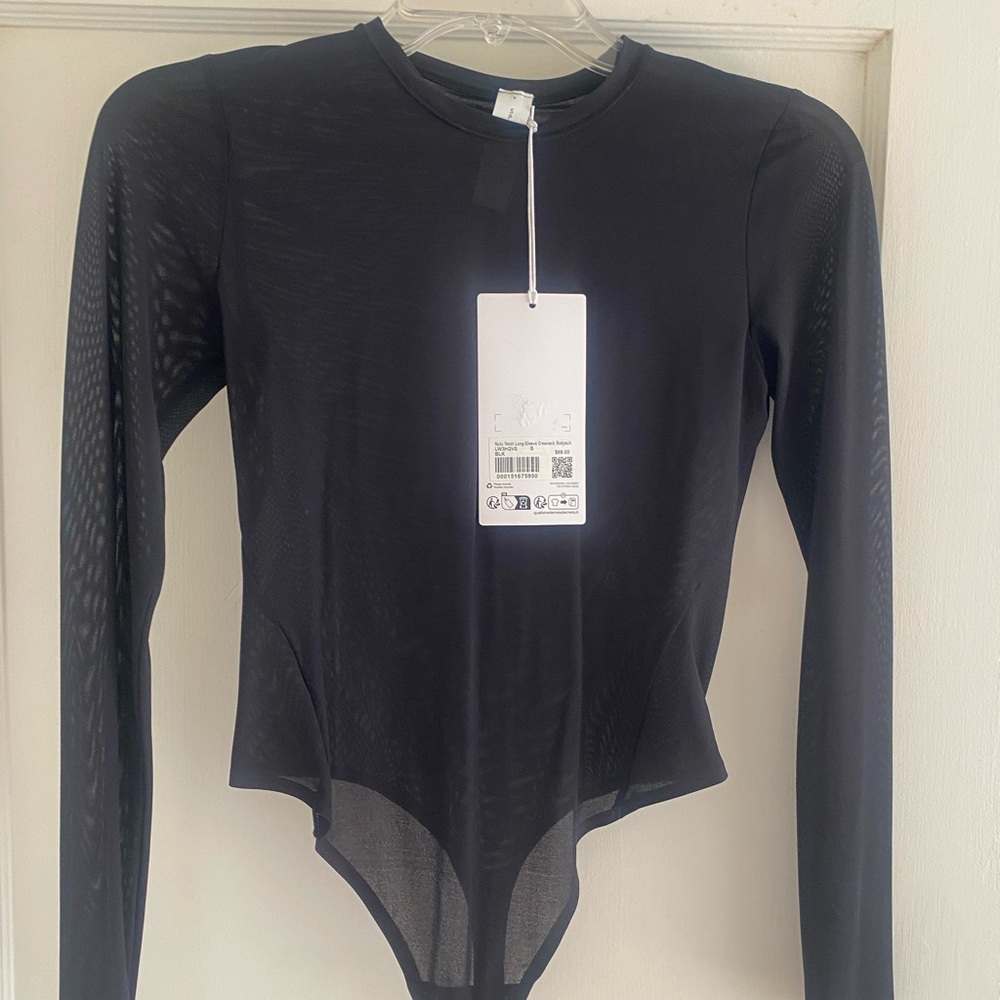 Lululemon Wundermost Ultra-Soft Nulu Mesh Crewneck Long-Sleeve Bodysuit